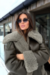 Winter Teddy Coat Cat-Eye Sunglasses Portrait Size